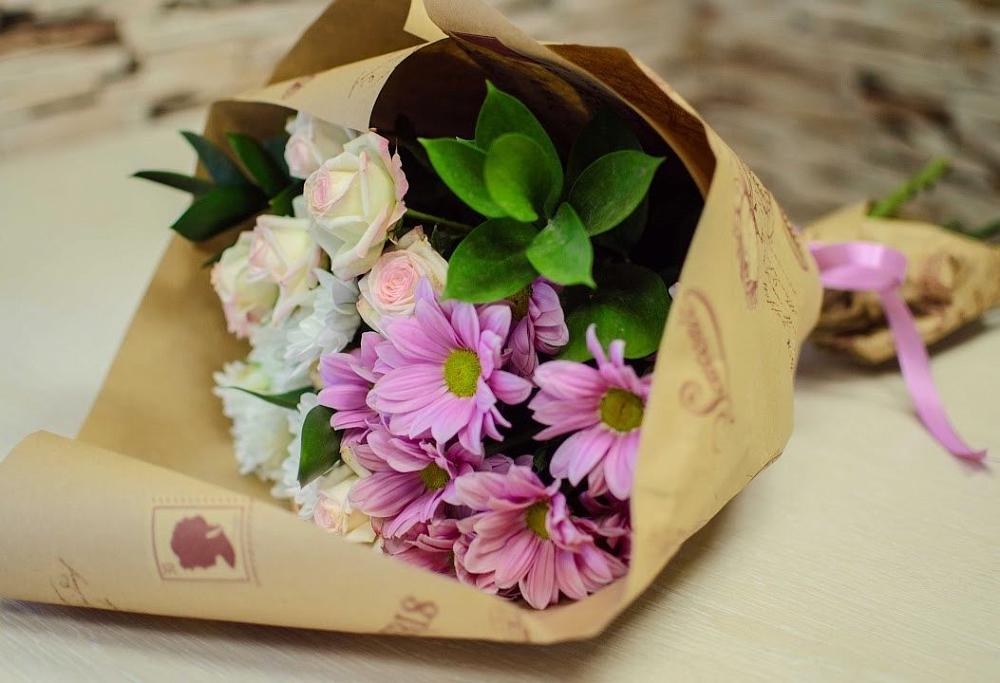 Букет цветов из: Розы и Хризантемы в Большое Козино