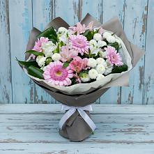 Букет цветов из:  Герберы, Альстромерии и Хризантемы #REPLACE_PRED# Большое Козино