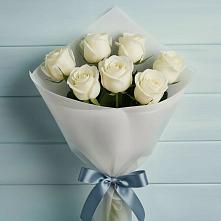 Букет 7 Белых роз Эдлесс Лав в Большое Козино