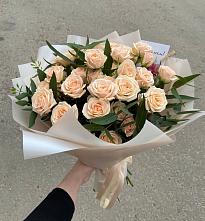 Букет Кремовые розы Латте в Большое Козино