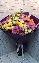 Букет цветов из:  Хризантемы и Розы в Большое Козино