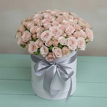 Цветочная композиция из Розы в шляпной коробке в Большое Козино