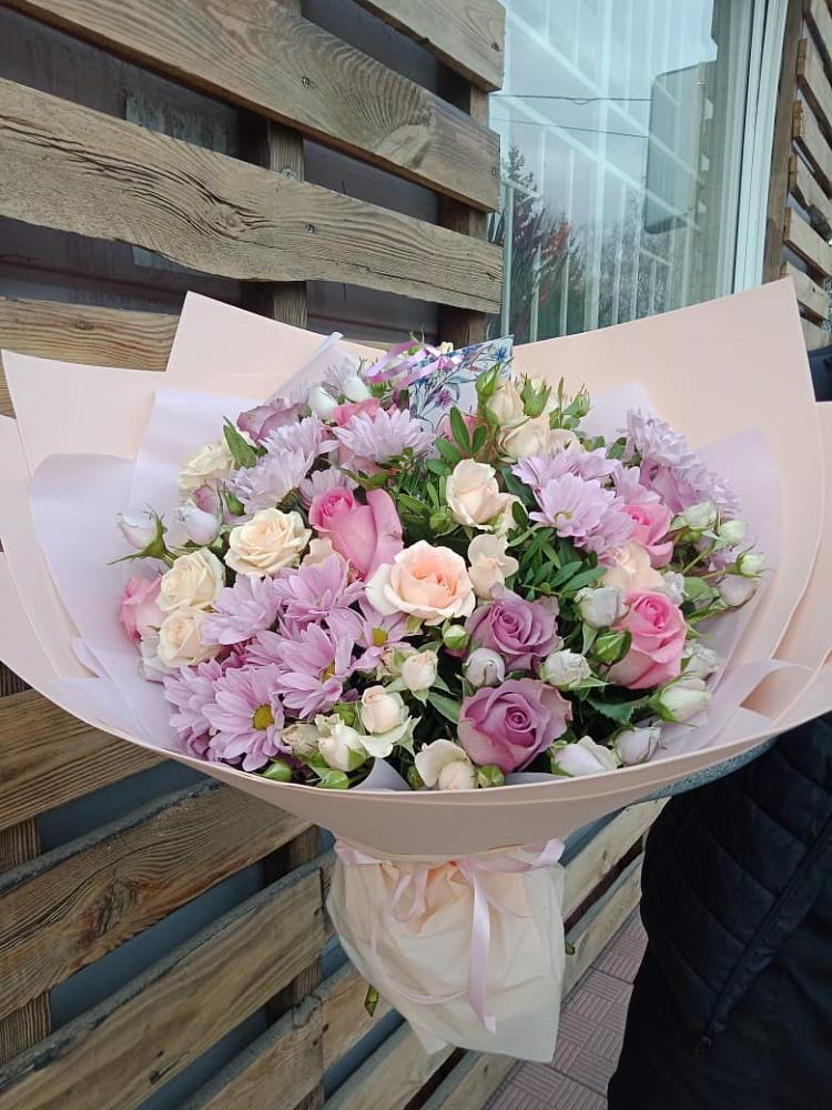 Букет цветов из: Розы и Хризантемы в Большое Козино