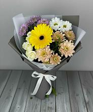 Букет цветов из:  Розы, Герберы и Хризантемы в Большое Козино
