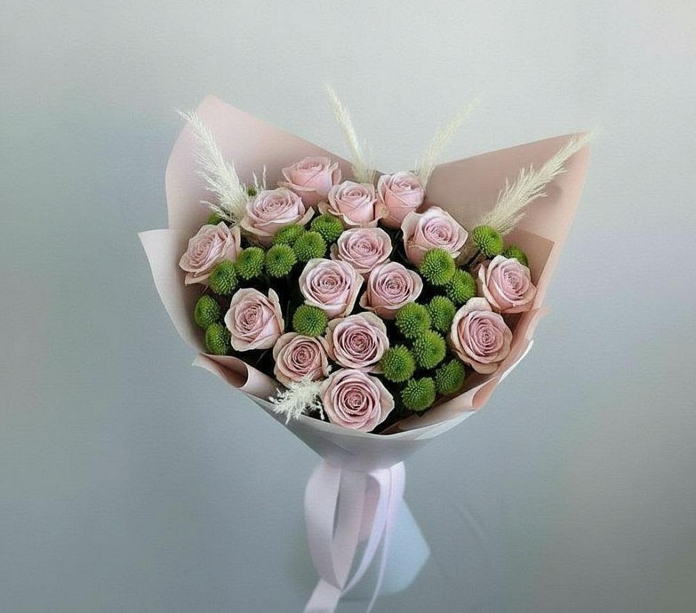 Букет цветов из: Розы и Хризантемы в Большое Козино