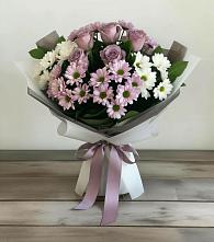 Букет цветов из:  Хризантемы и Розы в Большое Козино