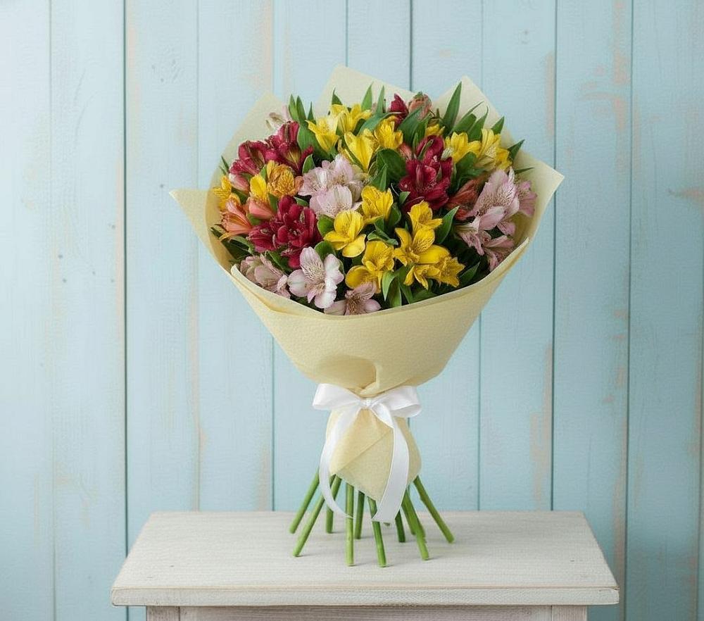 Букет цветов из: Альстромерии в Большое Козино