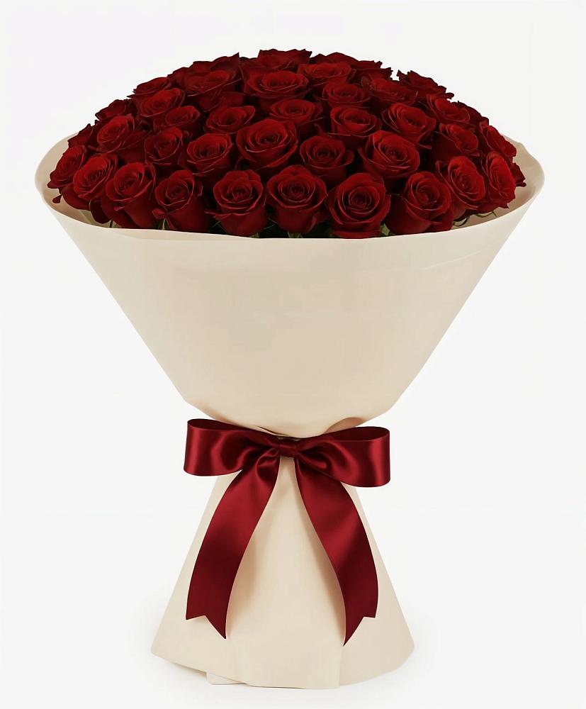 Букет 101 Бордовая роза Блэк Бакарра в Большое Козино