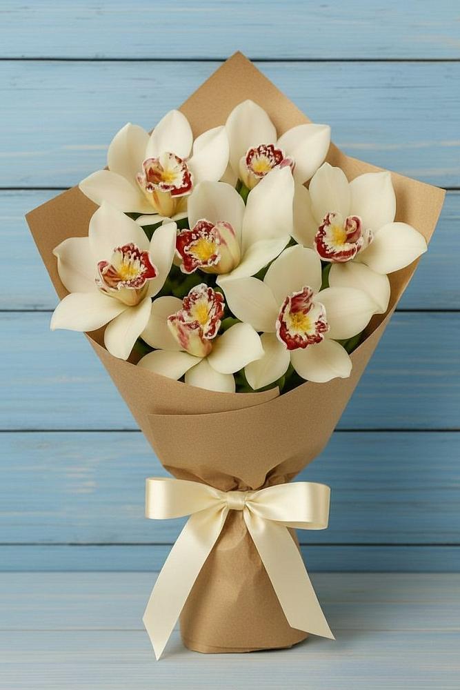 Букет цветов из: Орхидеи и Розы в Большое Козино